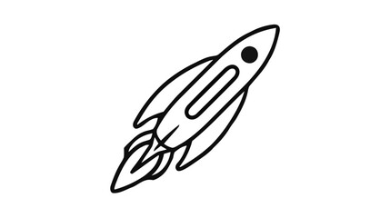 Poster - Rocket vector icon, logo on white background