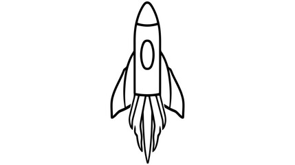 Poster - Rocket vector icon, logo on white background