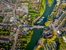 Aerial View Of Caversham, A Suburb Of Reading, England, Located Directly North Of The Town Centre Across The River Thames