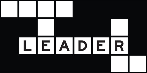 Canvas Print - Alphabet letter in word leader on crossword puzzle background