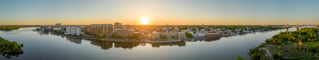 Canvas Print - Wilmington, North Carolina, USA Over the Cape Fear River