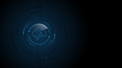 Wall Mural - cloud technology. cloud computing. big data center. cloud computing storage technology background. c