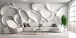 © Miguel Aguirre - Modern living room concept with organic shapes. Generative AI