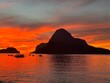 © RooM The Agency - Silhouette of Cadlao island at sunset, El Nido, Palawan, Mimaropa, Luzon, Philippines