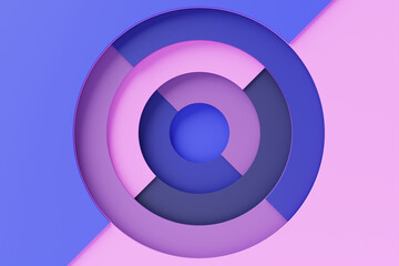 Poster - Colorful abstract wallpaper consisting of bright colored circles. Color wheel. Fun, bright, cheerful color background. 3D illustration