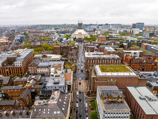 Wall Mural - Aerial view of Metropolitan Cathedral in Liverpool, the largest Catholic cathedral in England