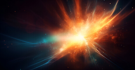 abstract background with a lens flare effect, featuring a burst of light emanating from one corner a