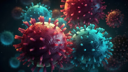 Viral disease outbreak. Hepatitis viruses, influenza virus H1N1, Flu. Generative ai