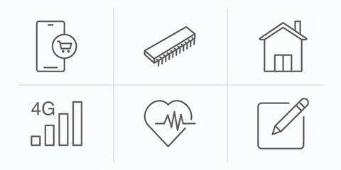 Poster - outline icons set. thin line icons such as ,