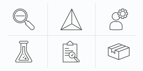 Poster - miscellaneous outline icons set. thin line icons such as diminish, sharpen, thinking solutions, alchemy, evaluate, product vector.