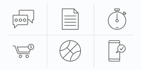 Poster - outline icons set. thin line icons such as ,