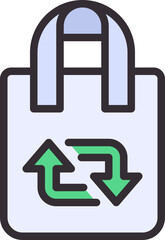 Poster - recycle bag icon