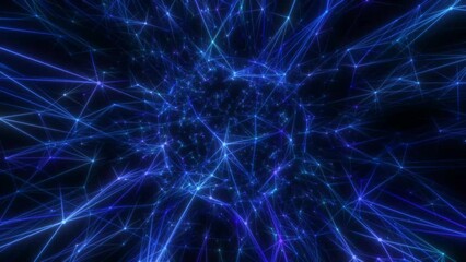 Poster - Rotation around a neural network node. Seamless loop.