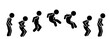 © adi yuhanggana - Man running and jumping sequence vector illustration frames collection. stick figure. silhouette. pictogram