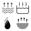 evaporating water icon vector