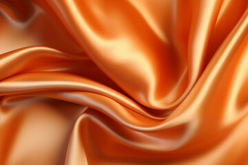 Wall Mural - orange silk satin background