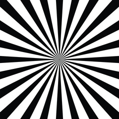 Poster - abstract isometric black sunburst pattern vector illustration.