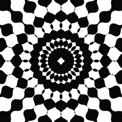 Poster - abstract isometric black sunburst pattern vector illustration art.