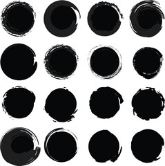 Poster - abstract geometric circle shape brush decorative vector.