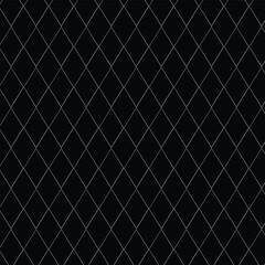 Poster - abstract black white gradient rhombus pattern with black bg.