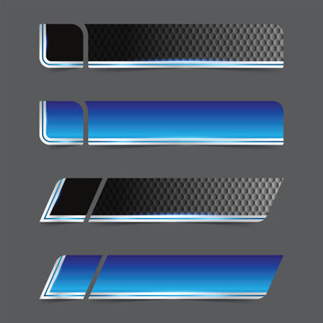 Template four digital shiny lower third label