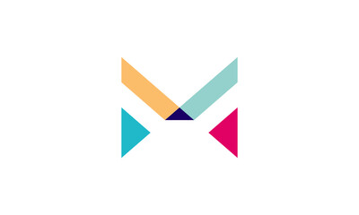 Fototapete - Initial letter M logo vector design