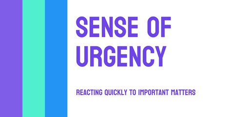 Sense of Urgency: A feeling of immediacy or importance.