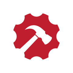 Sticker - Hammer and gear logo