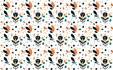  Modern Seamless Floral Pattern Vector Decoration for wall, textile, fashion, and fabrics printing