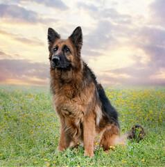 Canvas Print - old german shepherd