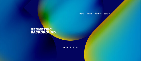 Round shapes and circles with liquid gradients