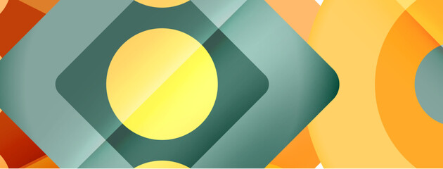 Triangles and circles abstract background for wallpaper, banner, background, card, book Illustration, landing page