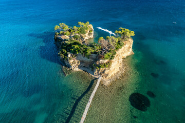 Wall Mural - Aerial view of the Cameo island in Zakynthos, Greece