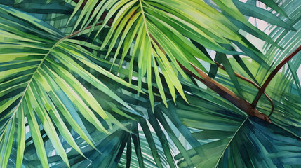 Canvas Print - palm tree leaf