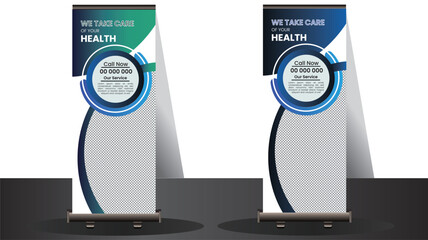 Wall Mural - medical roll up banner template