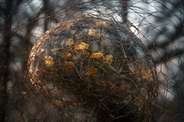 Poster - Neural network interconnected - artifical intelligence conceptual illustration. Generative AI