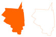 De Bilt municipality (Kingdom of the Netherlands, Holland, Utrecht province) map vector illustration, scribble sketch map
