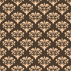 Sticker - Asian damask wallpaper pattern design.