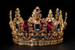 Illustration of a regal monarch's crown. Generative AI. 