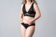 © staras - Tummy tuck, flabby skin on a fat belly, plastic surgery concept