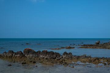 Wall Mural - Blue water, Beautiful tropical sea at phuket, Thailand.