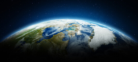 Wall Mural - canada and greenland - planet earth