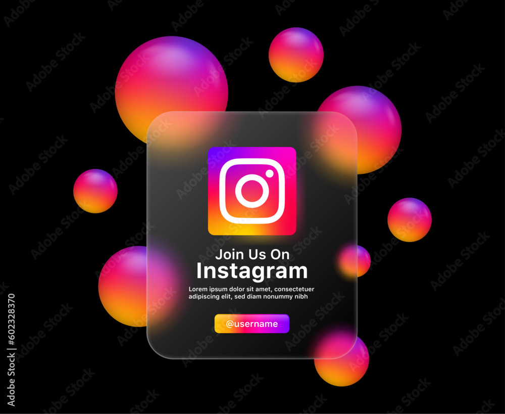Join us on instagram. Instagram logo social media icon button in ...