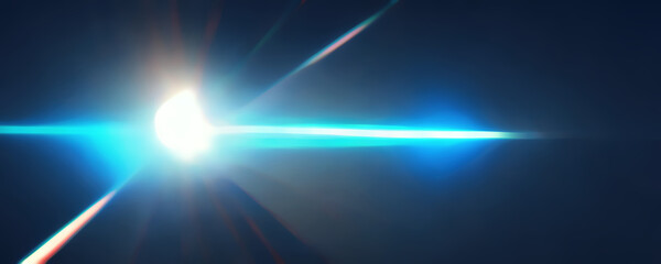 Wall Mural - Blur light flare flash glow overlay blue rays dark