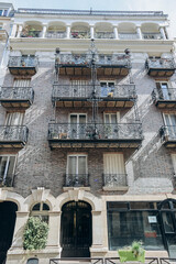 Canvas Print - Paris, France - 16 April 2023: Unusual Parisian facade on Rue Bernardins in the 5th arrondissement of Paris