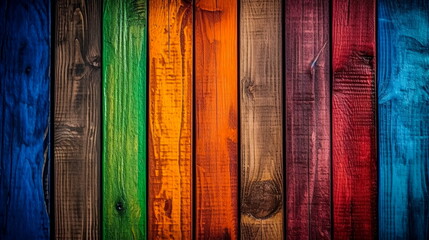 Wall Mural - Colorful wooden wall texture background. Wooden wall texture background. Wooden wall texture