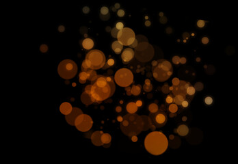 Poster - Color abstract background, Bokeh lights on black background.
