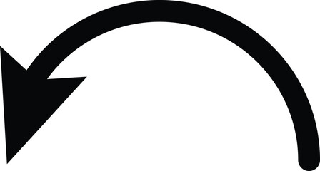 Poster - curved arrow icon vector isolated on white background for your web site design, logo, app, UI
