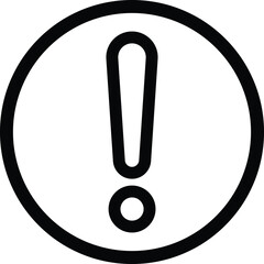 Poster - exclamation danger icon vector in line style . warning sign . caution icon