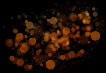 Poster - Color abstract background, Bokeh lights on black background.